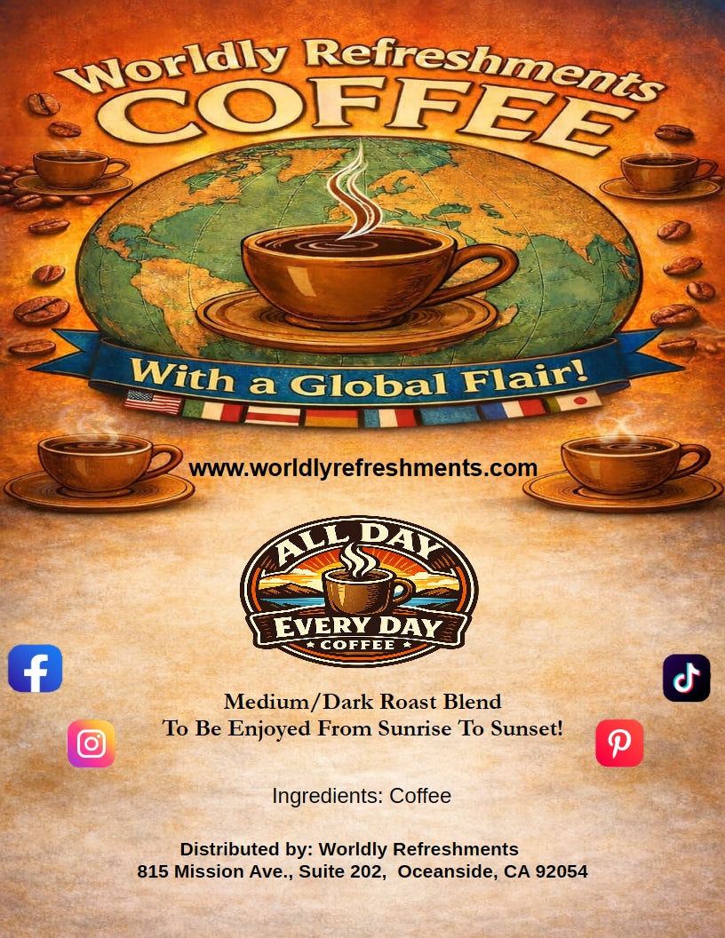 All Day Every Day Coffee, Med/Dark Roast