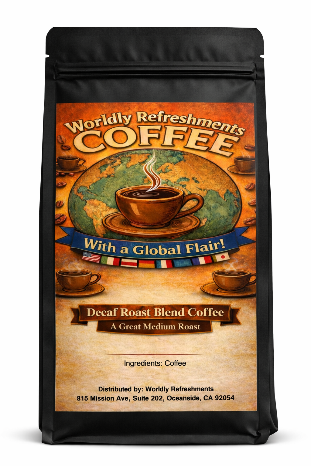 Decaf Roast Coffee, Medium Roast